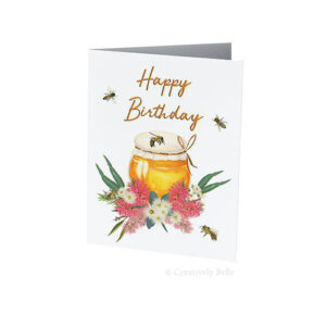 Happy Birthday Honey and Bees Greeting Card