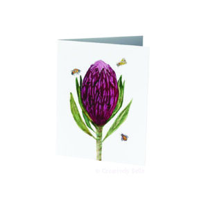 Bees and Protea Wildflower Greeting Card