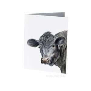 Black Angus Bull Greeting Card