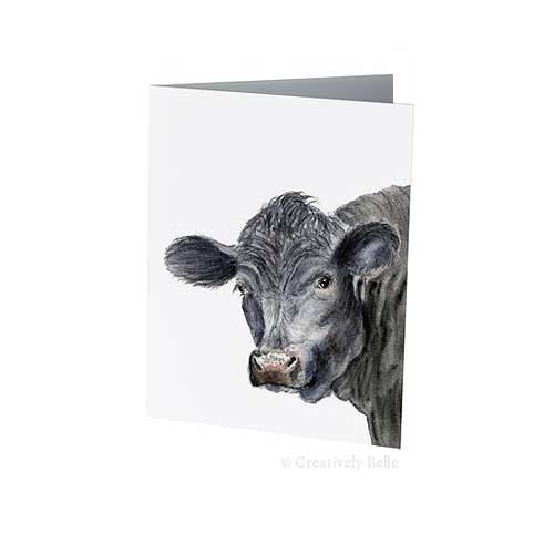 Black Angus Bull Greeting Card