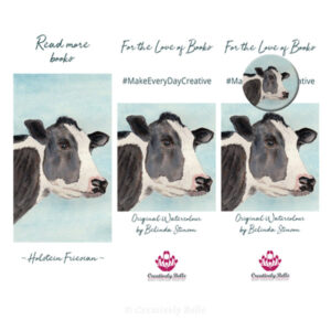 Black and White Cow Bookmark and Magnet Gift