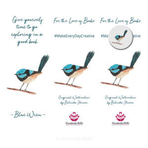 Blue Wren Bookmark and Magnet Gift