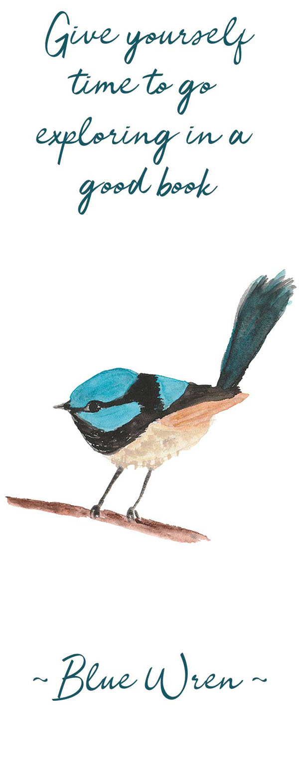 Blue Wren Bookmark and Magnet Gift - Image 2