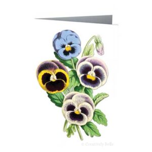 Bunch of Pansies Vintage Greeting Card