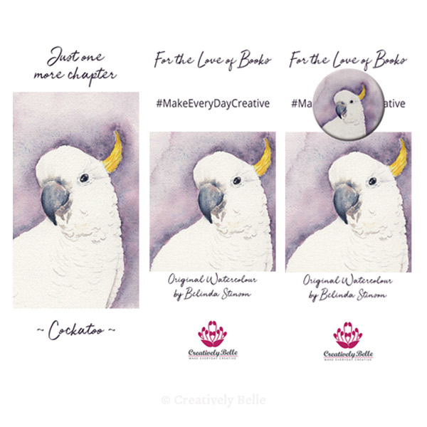 Cockatoo Bookmark and Magnet Gift