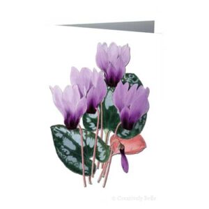 Cyclamen Dell Vintage Greeting Card