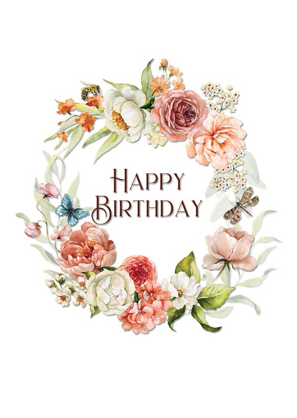 Happy Birthday Dutch Still Life greeting card made in regional Australia with recycled paper