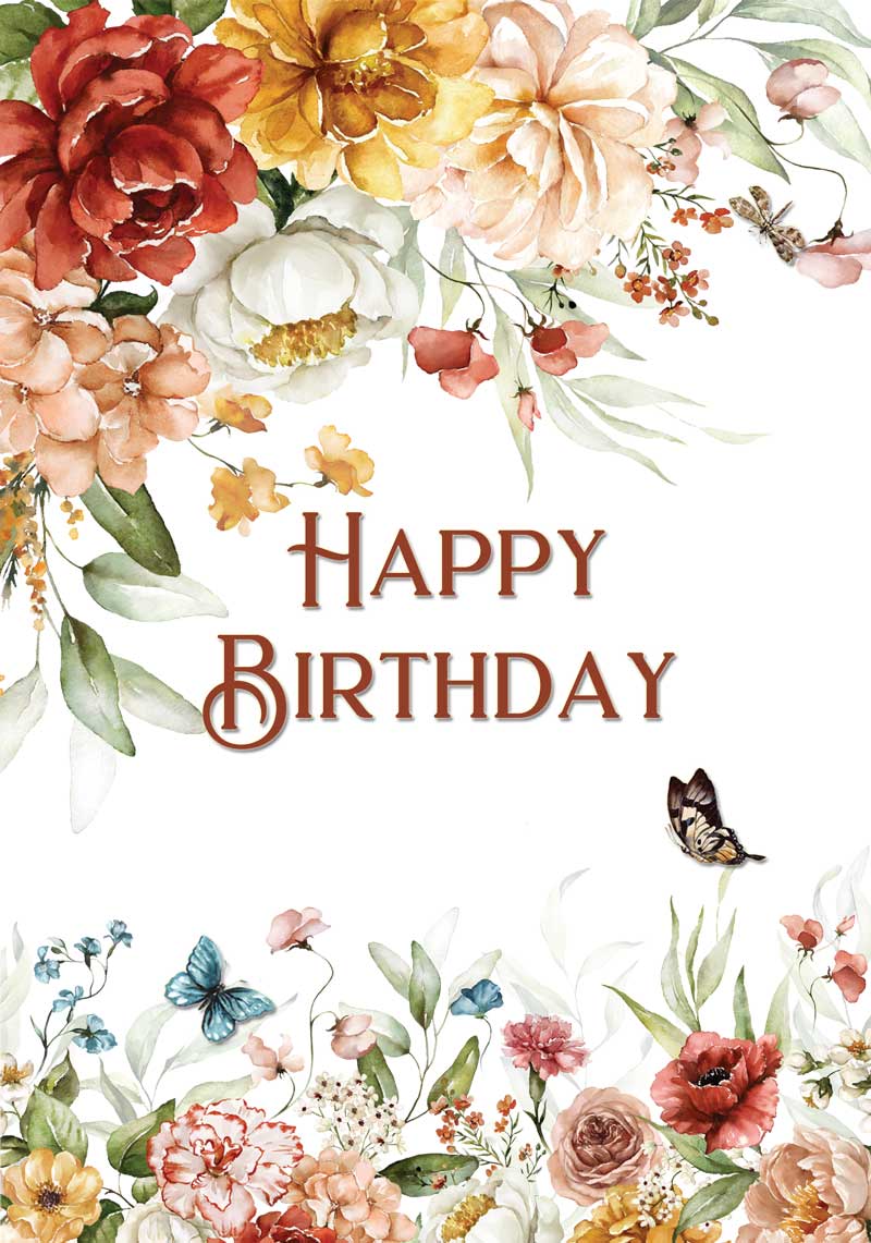 Happy Birthday Harmony Dutch Still Life greeting card made in regional Australia with recycled paper