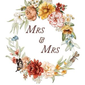 Mrs and Mrs Wedding Dutch Still Life greeting card made in regional Australia with recycled paper