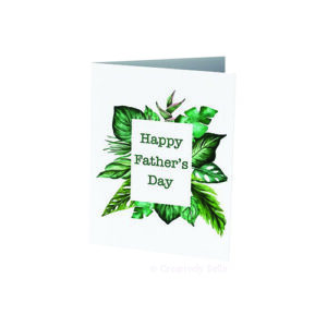 Tropical leaves for the cool dad with this Father's Day card
