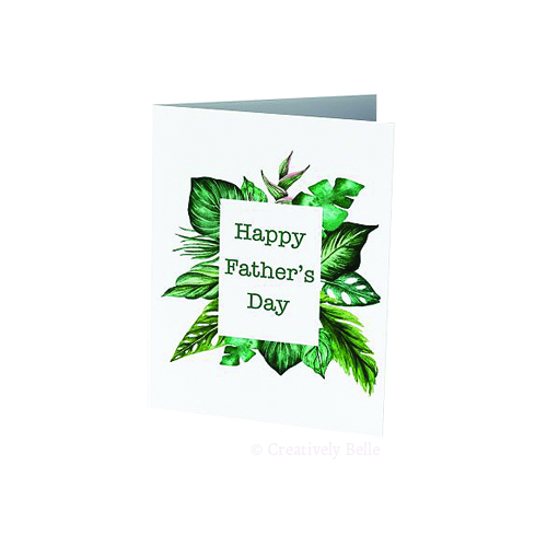 Tropical leaves for the cool dad with this Father's Day card