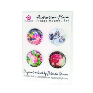 Australian Flora Magnet Set with Banksia Pods Print