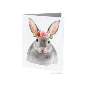 Floral Bunny Rabbit Greeting Card from Creatively Belle