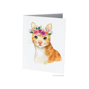 Floral Cat Greeting Card from Creatively Belle