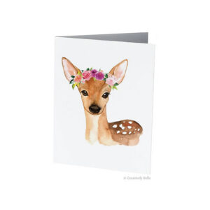 Floral Deer Greeting Card from Creatively Belle