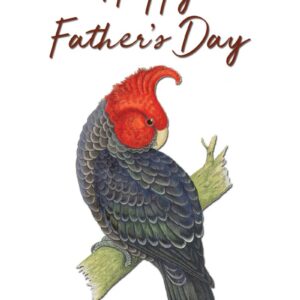 Father's Day Gang Gang Cockatoo by Elizabeth Gould vintage bird art greeting card