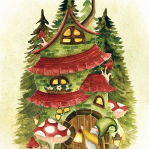 Gnome house greeting card