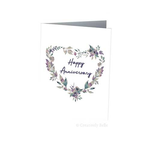 Happy Anniversary Pastel Blooms Greeting Card