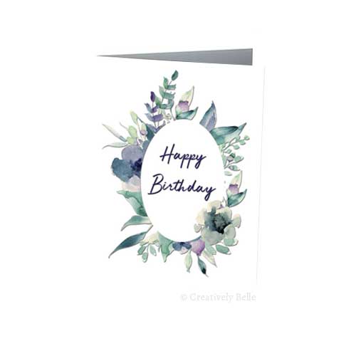 Happy Birthday Pastel Blooms Greeting Card