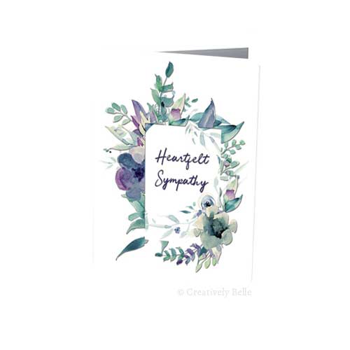 Pastel Blooms Heartfelt Sympathy Greeting Card