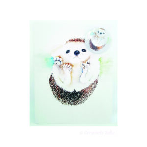 Tickle Me Hedgehog Card and Magnet Gift