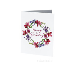 Happy Birthday Iris Greeting Card