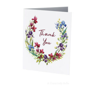 Iris and Butterfly Thank You card by Creatively Belle