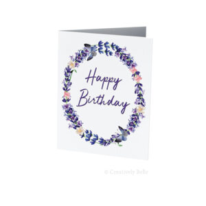 Happy Birthday Lavender Greeting Card