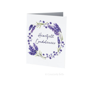 Heartfelt Condolences Lavender Greeting Card