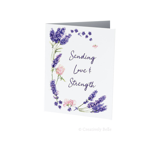 Sending Love and Strength Lavender Greeting Card