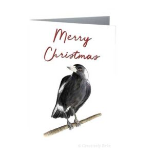 Magpie Merry Christmas Greeting Card