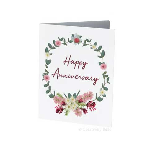 Happy Anniversary Wildflowers Greeting Card