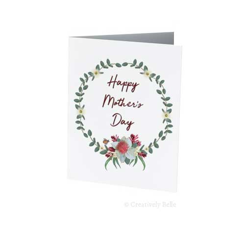 Happy Mother's Day Wildflowers and Bees Greeting Card