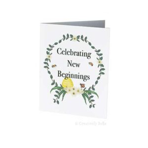 Celebrating New Beginnings Wildflowers and Bees Greeting Card