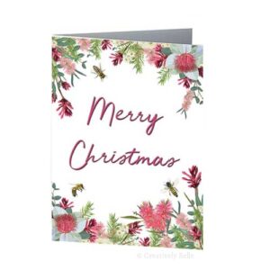 Natives and Bees Merry Christmas Greeting Card