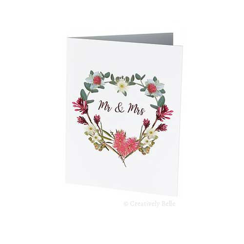 Mr and Mrs Wildflowers and Bees Greeting Card
