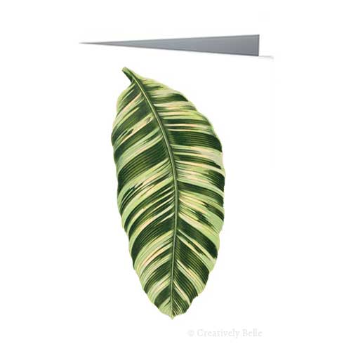 Ornamental Banana Leaf Vintage Greeting Card