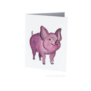 Happy Pig Greeting Card