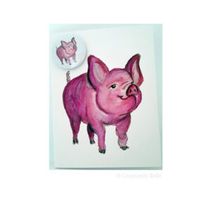 Pig Card and Magnet Gift