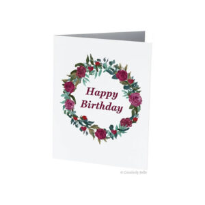 Say Happy Birthday with Roses Greeting Card by Creatively Belle