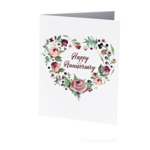 Watercolor Happy Anniversary Roses card