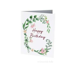 Say Happy Birthday with Roses Greeting Card by Creatively Belle