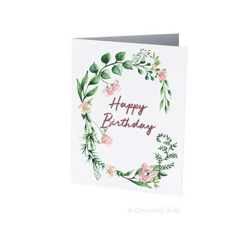 Say Happy Birthday with Roses Greeting Card by Creatively Belle