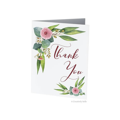Australian Thank You Gum Blossom and Leaves