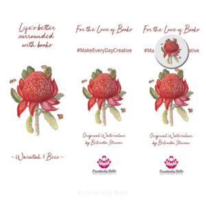 Waratah and Bees Bookmark and Magnet Gift