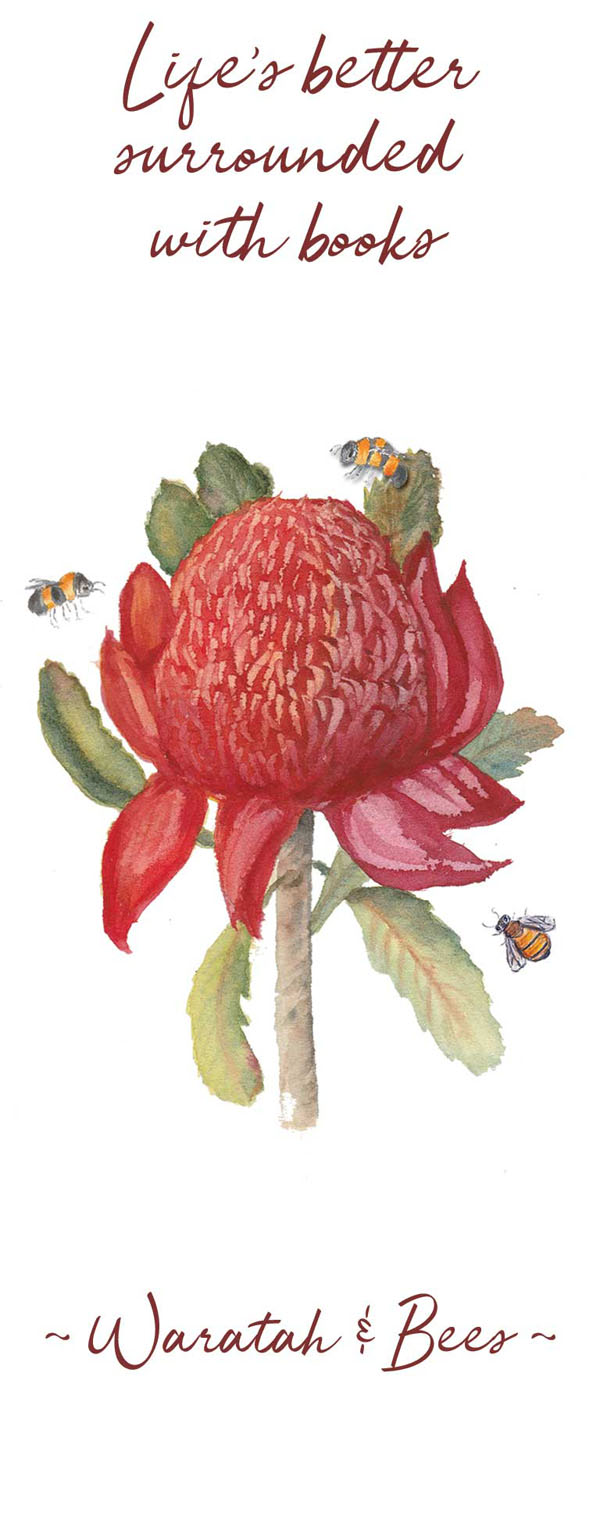 Waratah and Bees Bookmark and Magnet Gift - Image 2