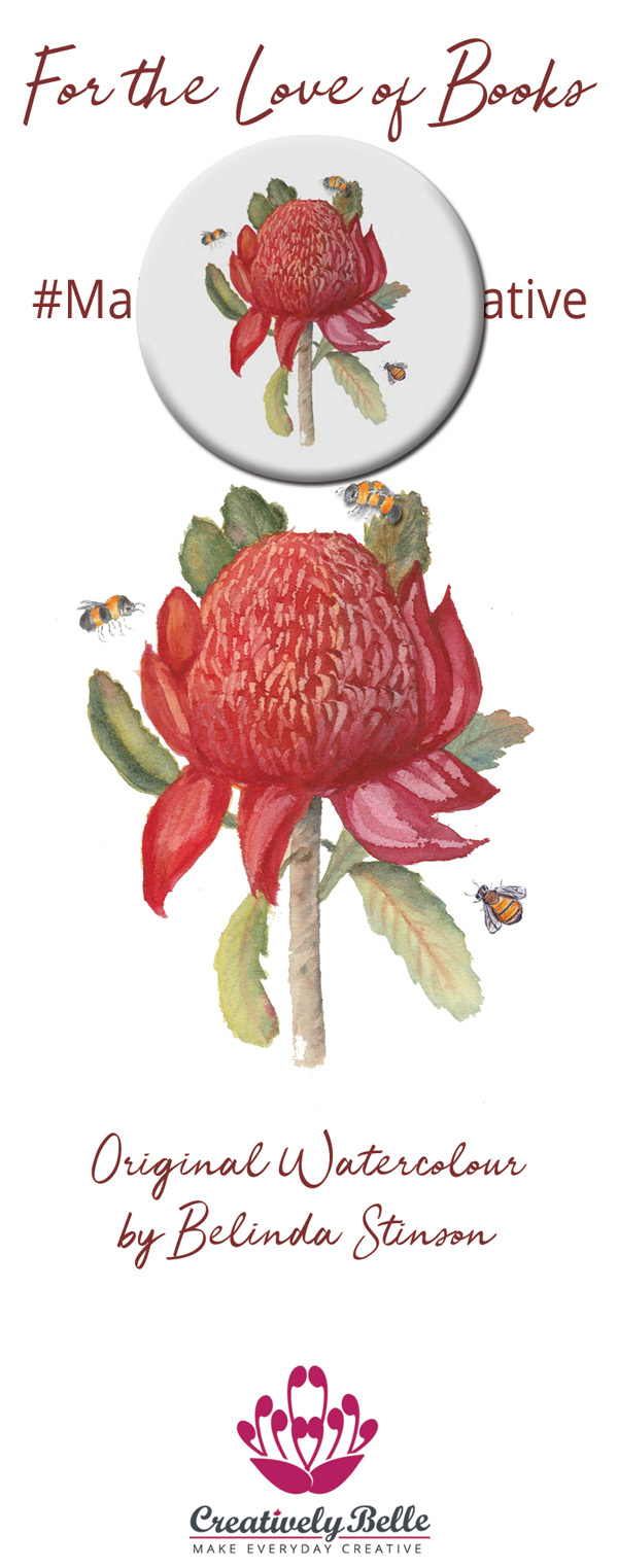 Waratah and Bees Bookmark and Magnet Gift - Image 4