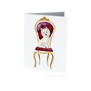 Westie on Her Throne Greeting Card