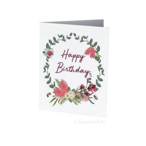 Native Wildflower and Bees Birthday Greeting Card