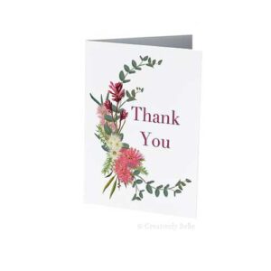 Thank You Native Wildflowers and Bees Greeting Card